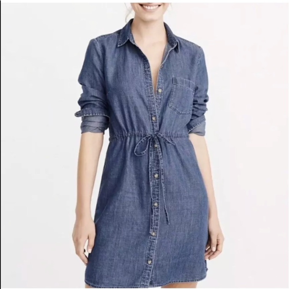 NWT A&F denim shirt dress. MED.
